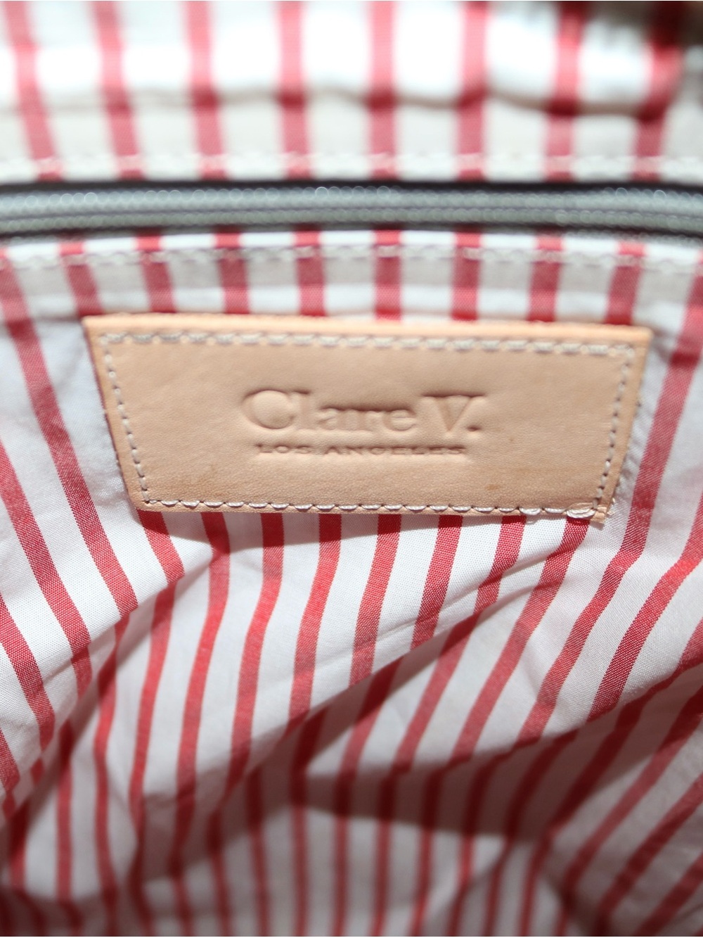 Clare V. Marcelle Backpack in Black Fern Stripe - Picture 12 of 14